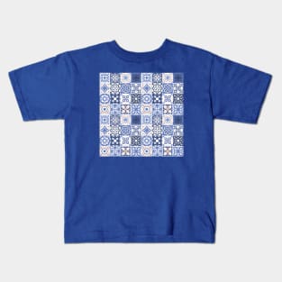 Portuguese Tile Pattern Kids T-Shirt